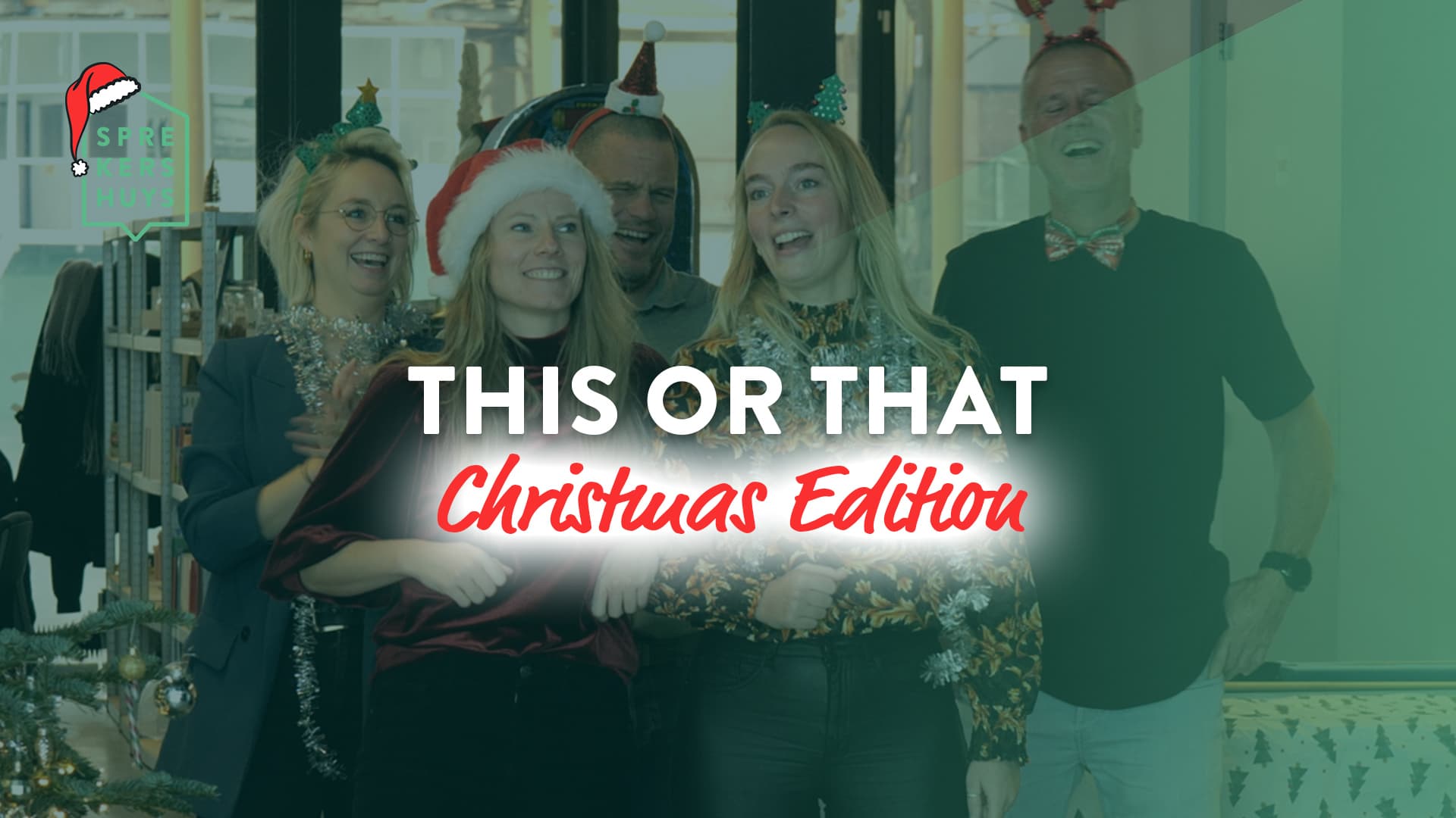 Danielle Jiskoot, Ynzo van Zanten en Michael Kortekaas bij elkaar met kerst versiering