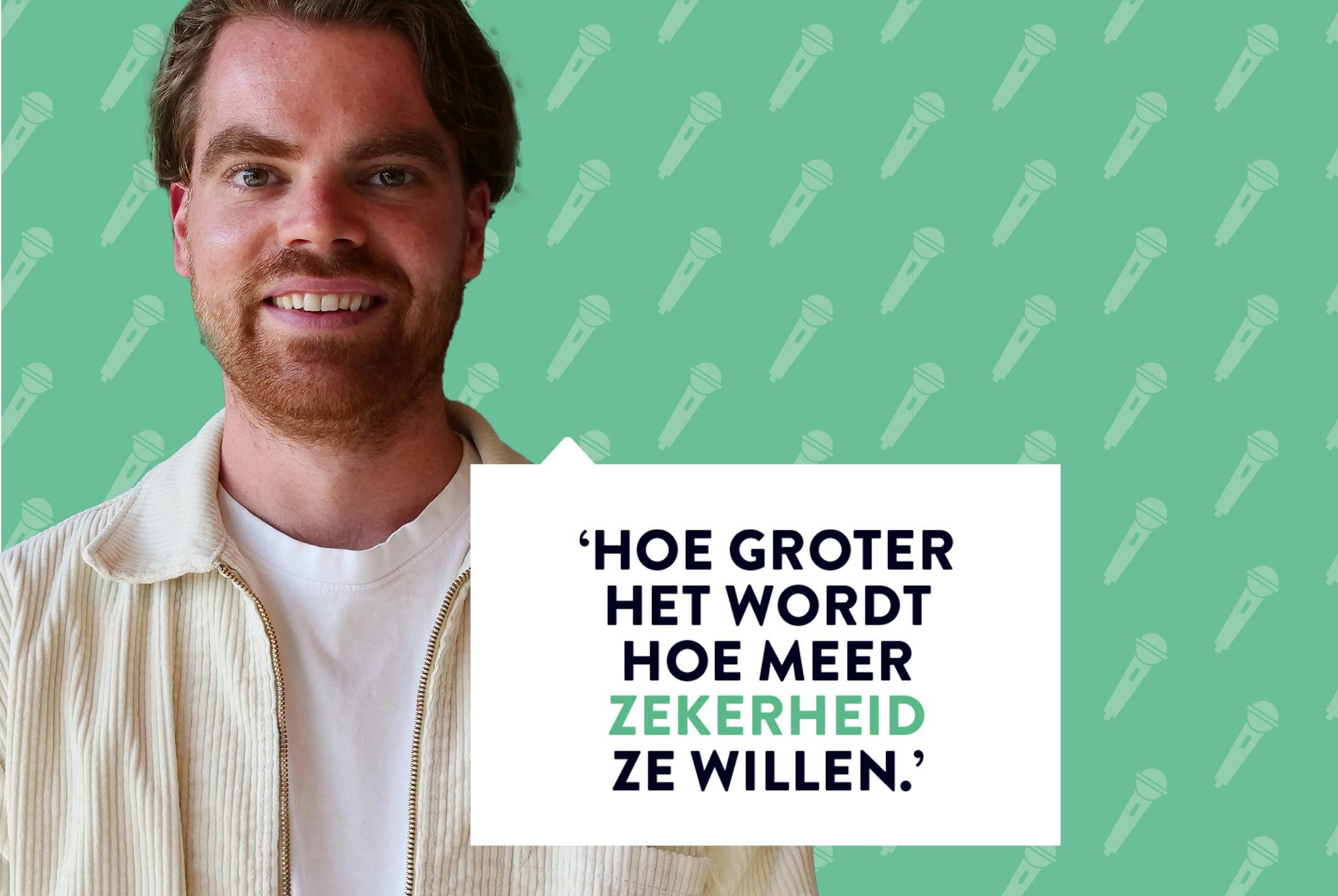 Thijs Verheul met groene achtergrond