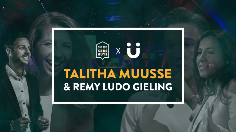 Thumbnail met verschillende personen en een gele tekst