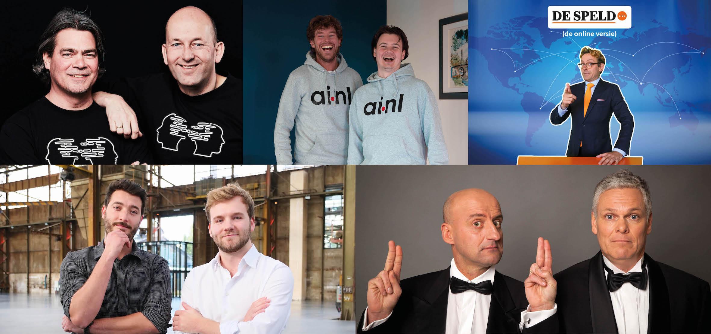 5 foto's van meerdere sprekers