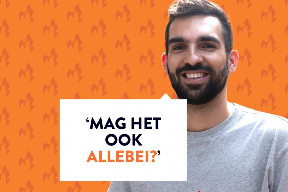 Rico Bakker met oranje achtergrond