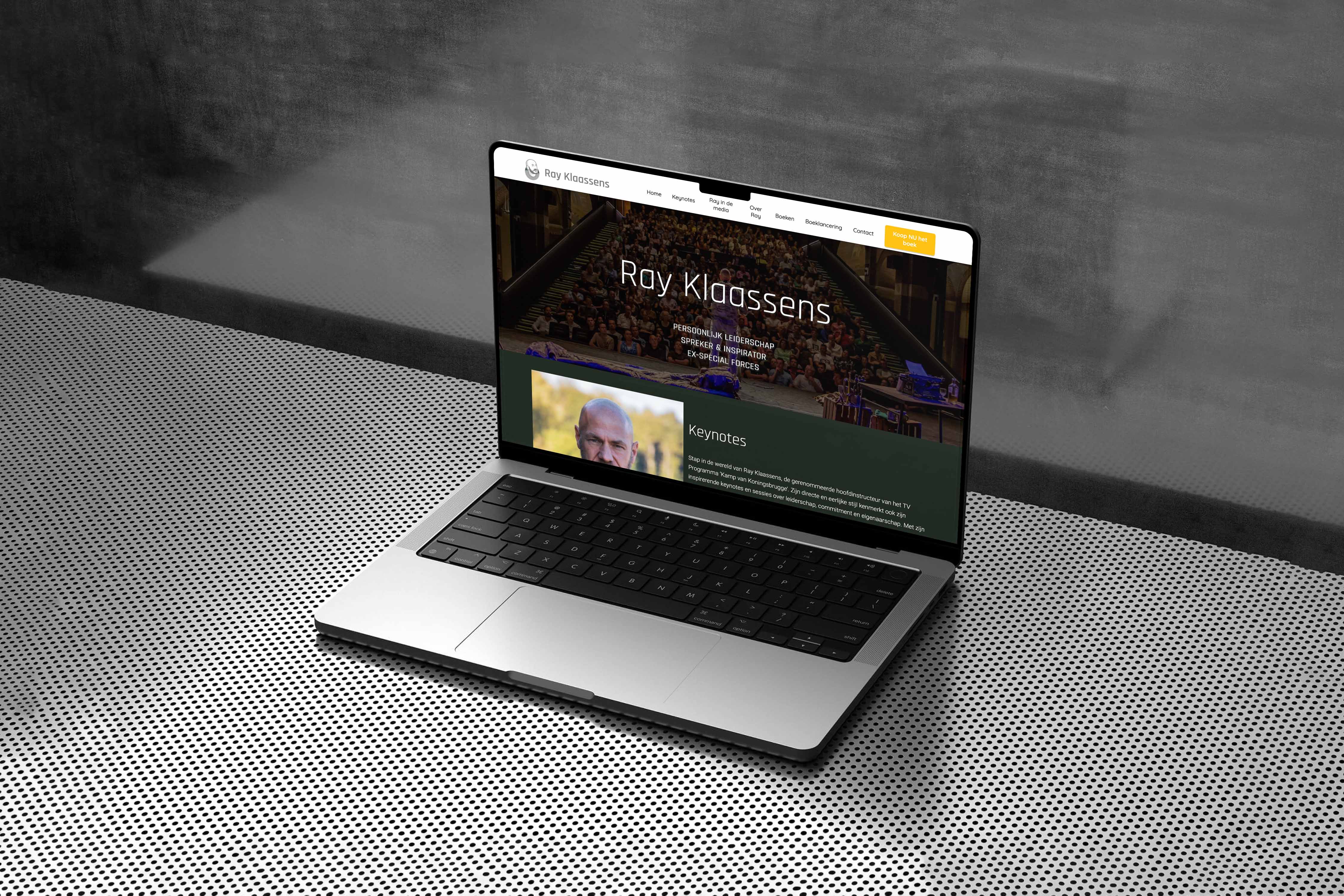 Mock-up van Ray Klaassens website