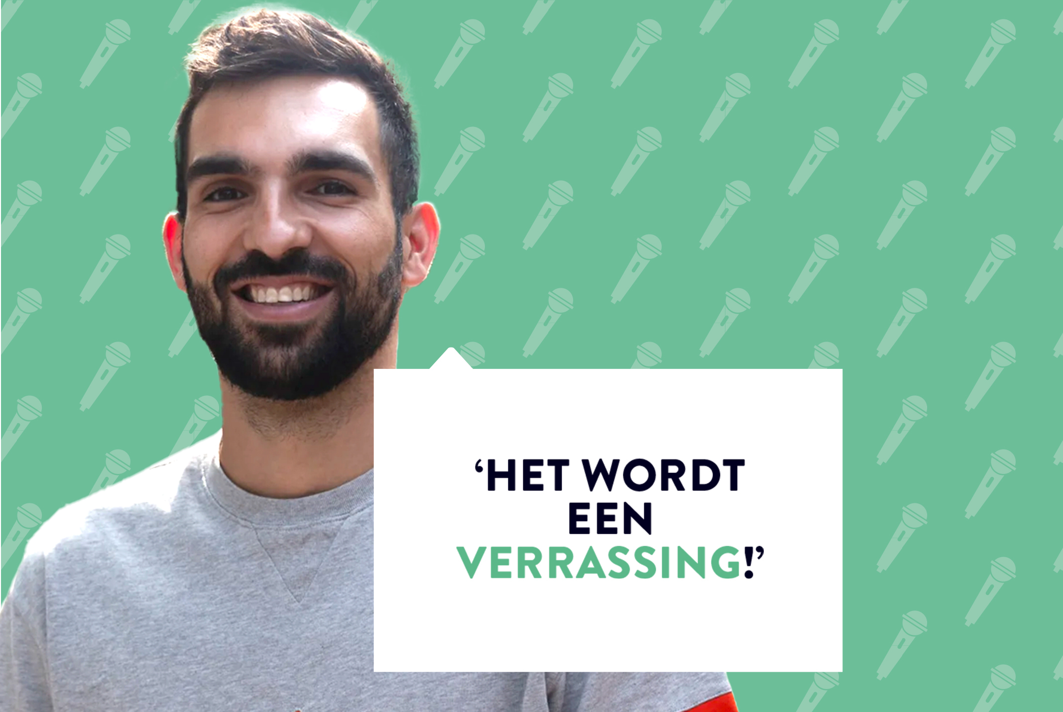 Rico Bakker met groene achtergrond