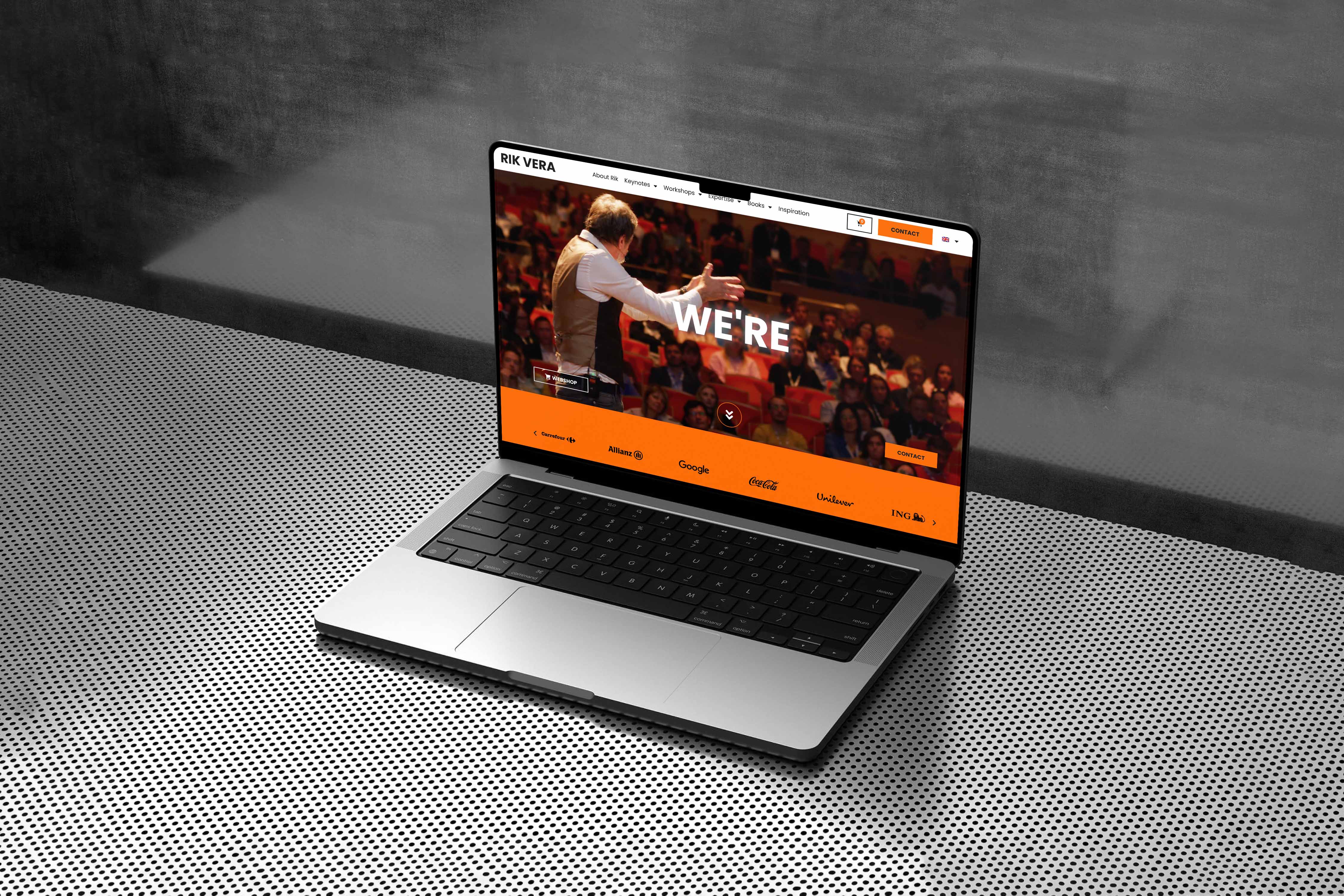Mock-up van Rik Vera website