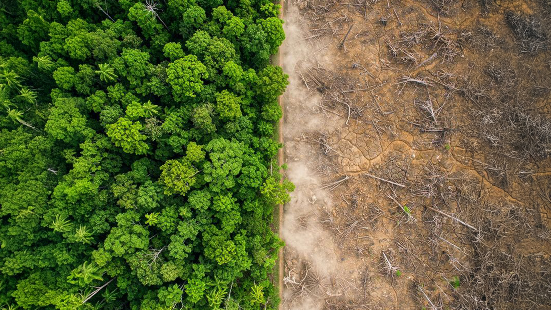 groen bos en dood bos
