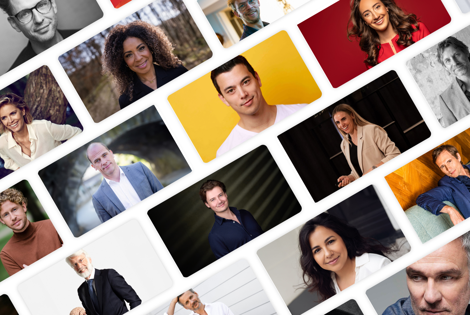 15 portretten van sprekers