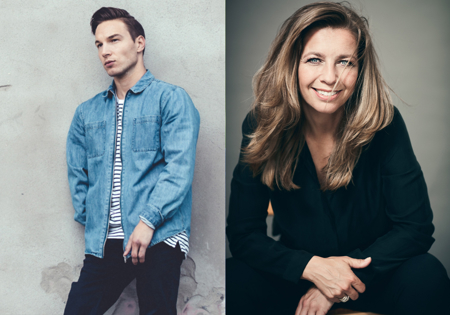 Redouan Ait Chitt en Pauline de Wilde poserend