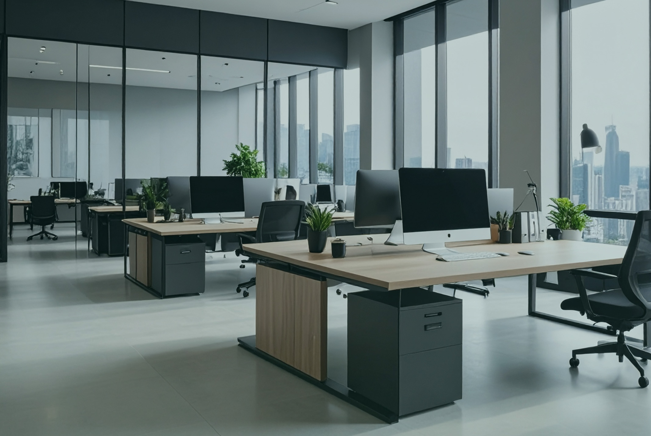 kantoor zonder mensen