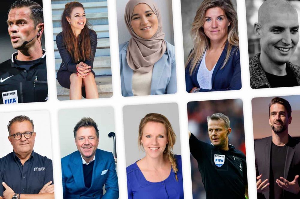 10 sportsprekers aan het glimlachen
