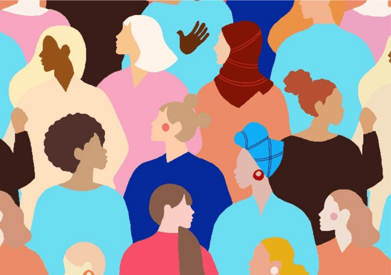 Gekleurde mensen vrolijke kleuren inclusie